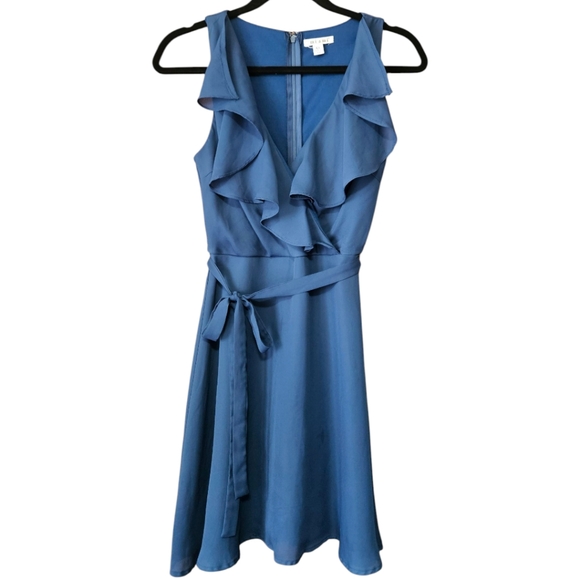 Blue Ruffle Dress - Picture 1 of 4